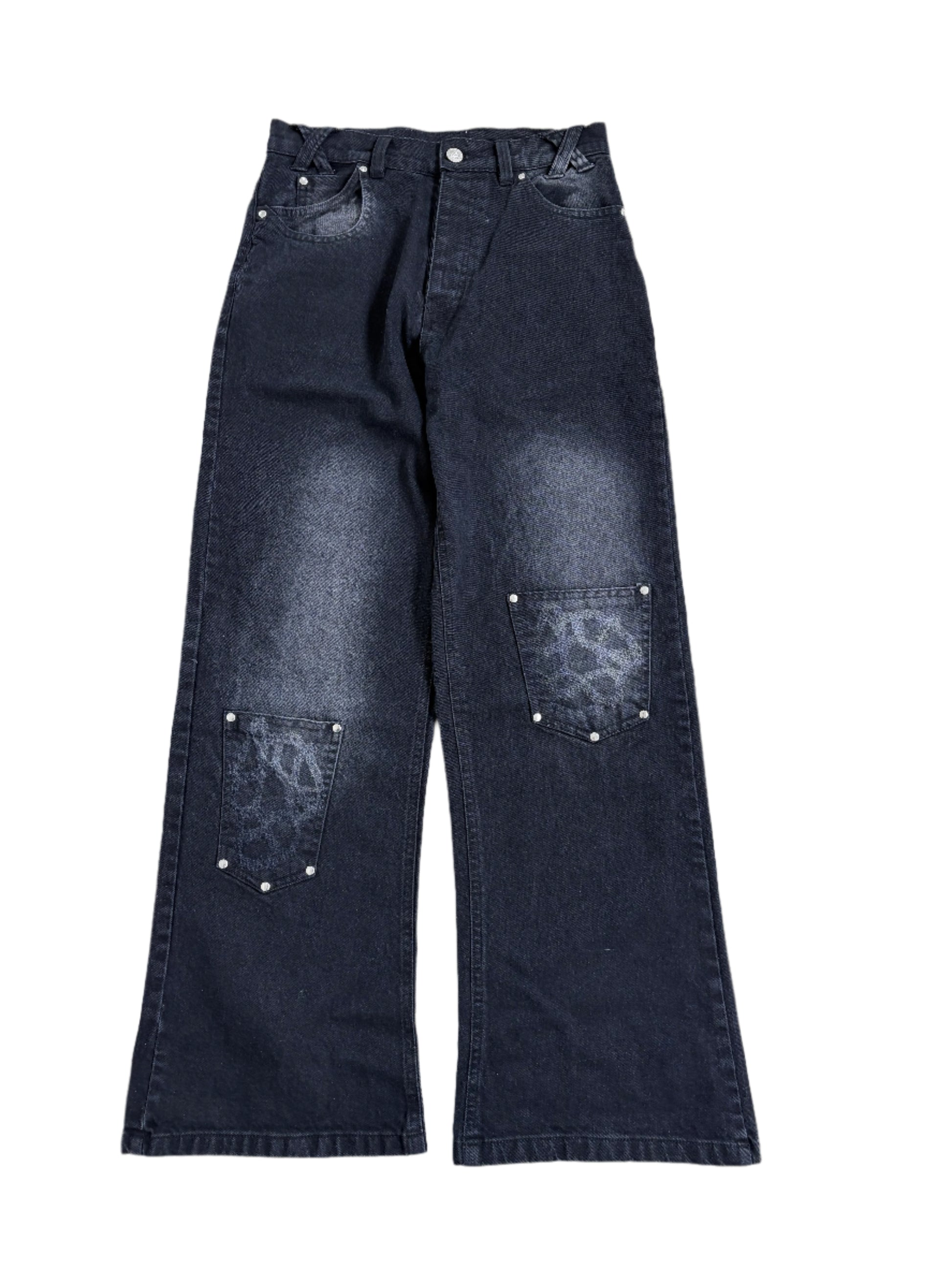 Flared denim jeans